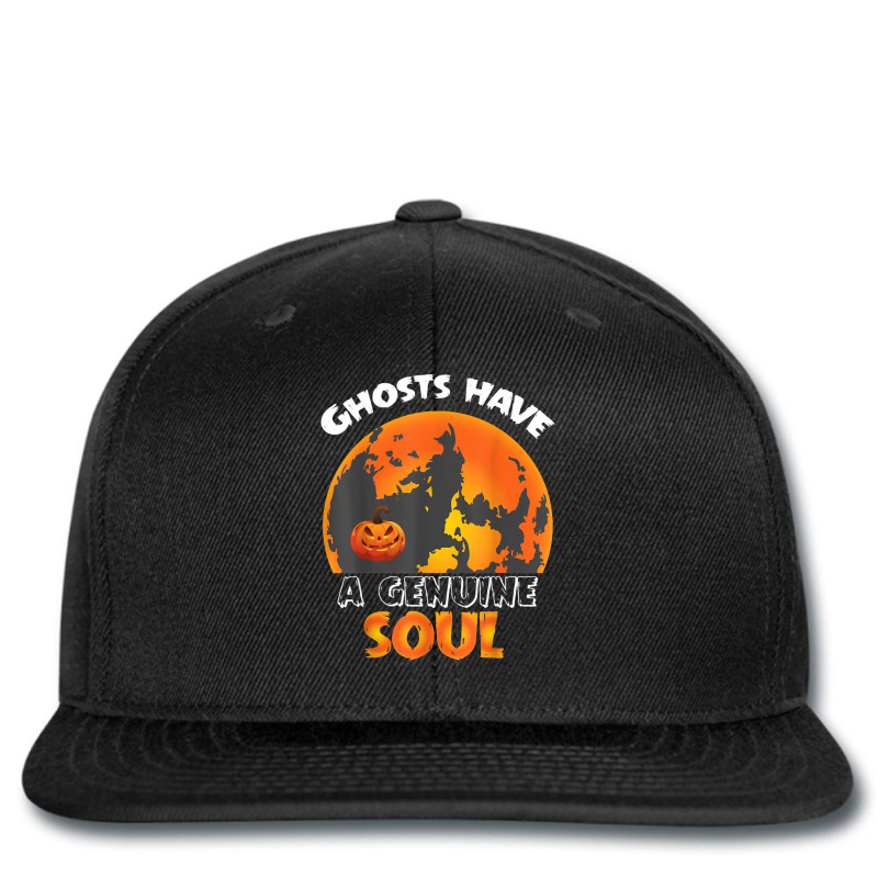 Ghosts Have A Genuine Soul Funny Halloween Quote Classic Printed hat by Uniform | Artistshot