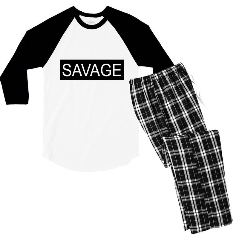 Savage Wh [tw] Men's 3/4 Sleeve Pajama Set | Artistshot