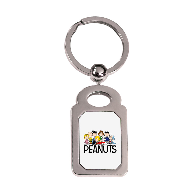 The Peanuts [tw] Silver Rectangle Keychain | Artistshot