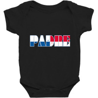 Panamanian Flag Padre Tee Shirt For Hispanic Fathers Day Baby Bodysuit | Artistshot