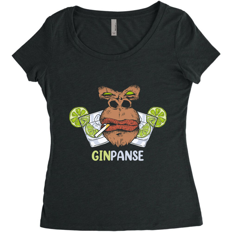 Ginpanse Monkey,  Ginpanse Monkey Vintage,  Ginpanse Monkey Art,  Ginp Women's Triblend Scoop T-shirt by SHPER904 | Artistshot