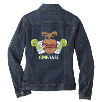 Ginpanse Monkey,  Ginpanse Monkey Vintage,  Ginpanse Monkey Art,  Ginp Ladies Denim Jacket | Artistshot