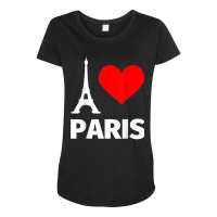 Paris Eiffel Tower   I Love Paris Shirt For Girls And Men Maternity Scoop Neck T-shirt | Artistshot