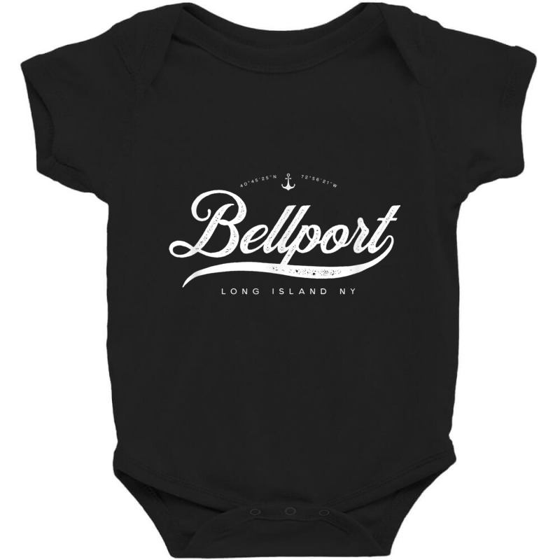 Bellport Long Island New York Vintage Retro T Shirt Baby Bodysuit by cm-arts | Artistshot