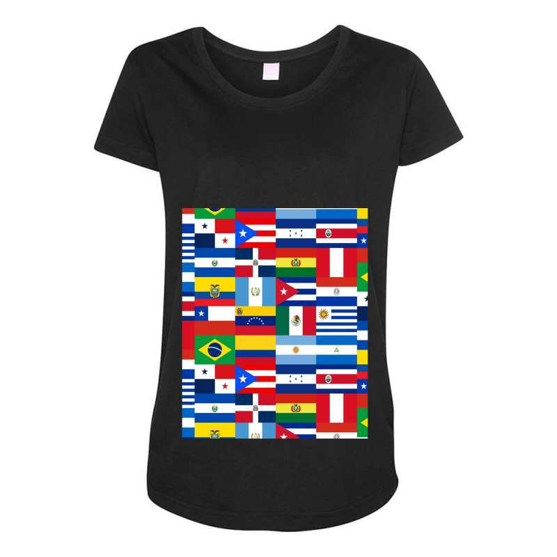 Flags Of Latin America Maternity Scoop Neck T-shirt by OrlandoChase | Artistshot