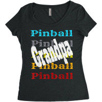 Pinball Grandpa Retro Video Game Arcade Player Winner Wizard Women's Triblend Scoop T-shirt | Artistshot