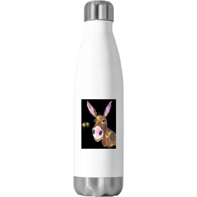 Silly Donkey And A Bee, Silly Donkey And A Bee Vintage, Silly Donkey A Stainless Steel Water Bottle | Artistshot