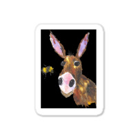 Silly Donkey And A Bee, Silly Donkey And A Bee Vintage, Silly Donkey A Sticker | Artistshot