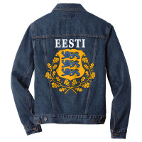 Estonia Eesti National Coat Of Arms Raglan Baseball Tee Men Denim Jacket | Artistshot