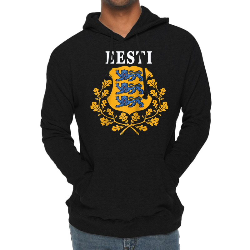 Estonia Eesti National Coat Of Arms Raglan Baseball Tee Lightweight Hoodie | Artistshot