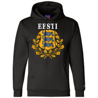 Estonia Eesti National Coat Of Arms Raglan Baseball Tee Champion Hoodie | Artistshot