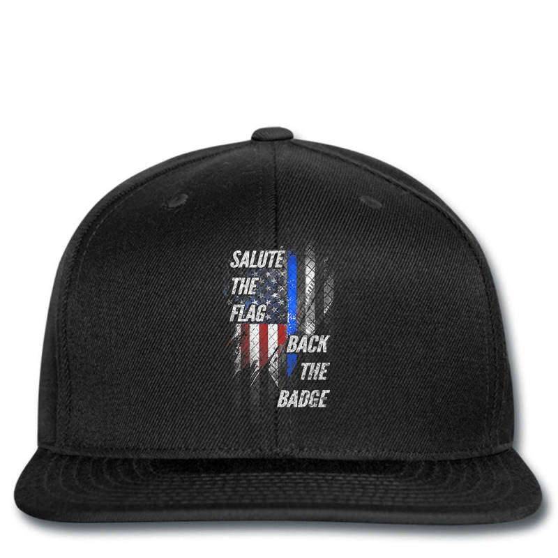 Salute The Flag Back The Badge Printed hat by SelwynOman | Artistshot