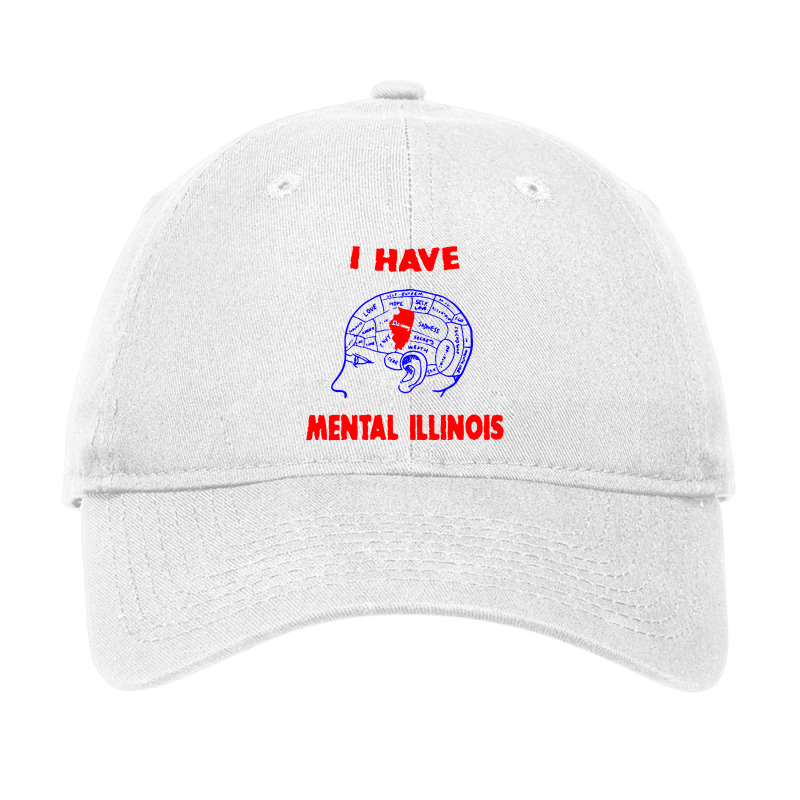 I Have Mental Illinois Adjustable Cap by Jembleng Art | Artistshot