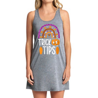 Womens Trick Or Tips Bartender Halloween Bartending Mixologist V Neck Tank Dress | Artistshot