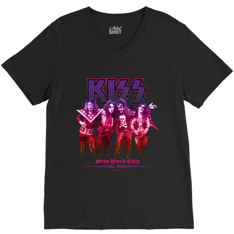 Kiss Nyc73 V-Neck Tee by cm-arts | Artistshot