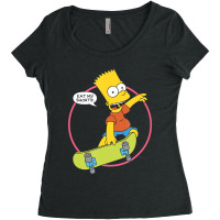 The Simpsons Bart Simpson Eat My Shorts Women's Triblend Scoop T-shirt | Artistshot