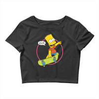 The Simpsons Bart Simpson Eat My Shorts Crop Top | Artistshot