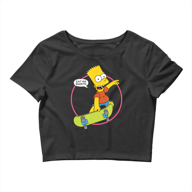 The Simpsons Bart Simpson Eat My Shorts Crop Top by Kanmopsuk45 | Artistshot