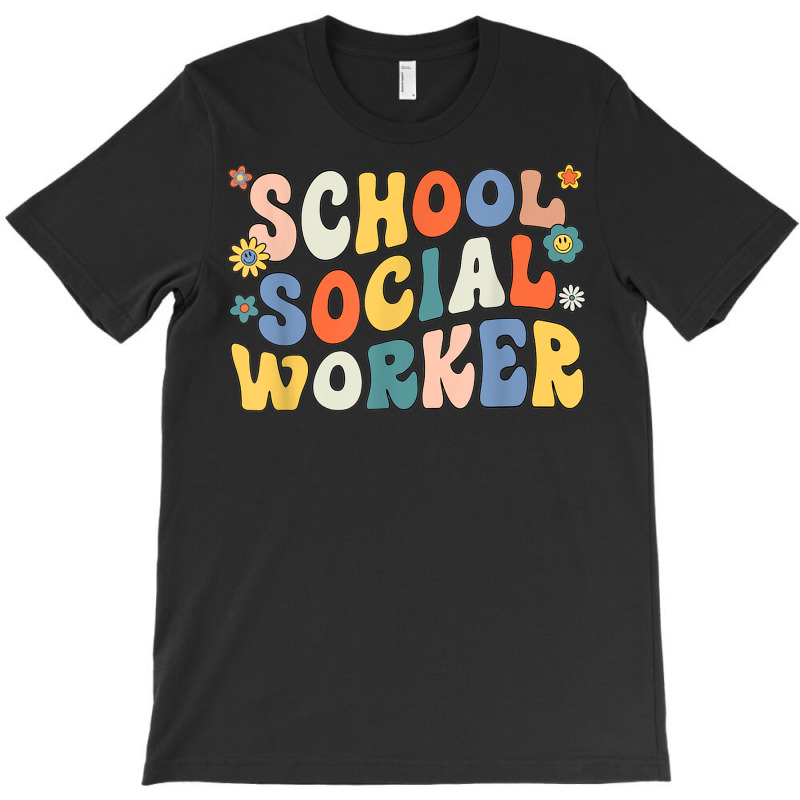 Groovy School Social Worker Coping Skills Back To School T-shirt | Artistshot