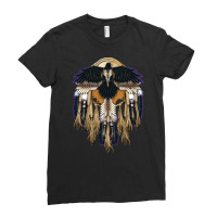 Native American Crow, Native American Crow Art, Native American Crow P Ladies Fitted T-shirt | Artistshot