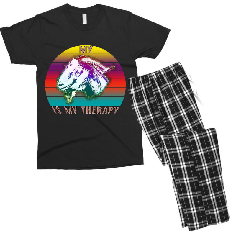 My Goat Is My Therapy, My Goat Is My Therapy Art, My Goat Is My Therap Men's T-shirt Pajama Set by SHPER904 | Artistshot