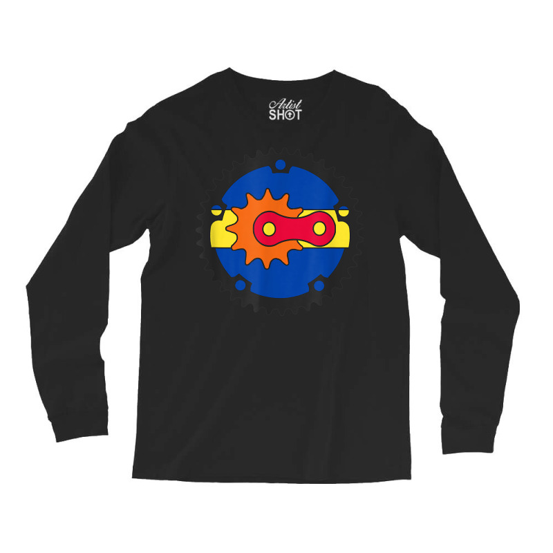 Arizona Flag State Colors Bicycle Gears Chain Link Sprocket Long Sleeve Shirts by Complete | Artistshot