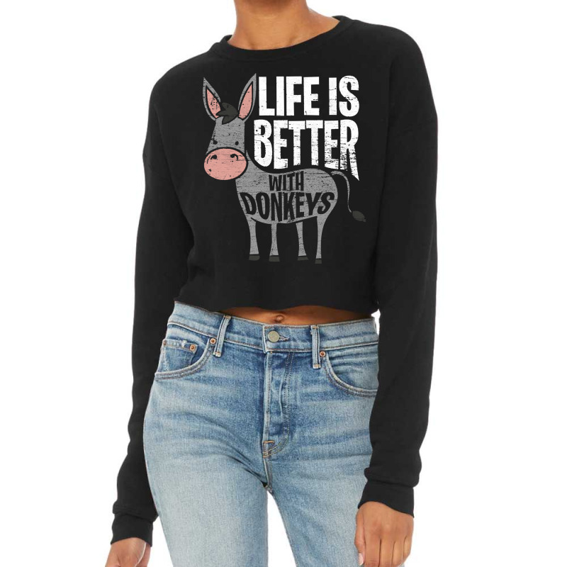 Donkey Life, Donkey Life Vintage, Donkey Life Art, Donkey, Life, Life  Cropped Sweater by SHLUFFYI | Artistshot