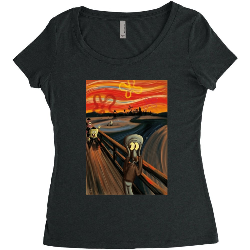 Music Retro The Scream By Edvard Munch Funny Graphic Gift Women's Triblend Scoop T-shirt by BrendonPatton | Artistshot