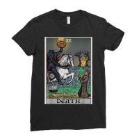 Death Tarot Card Headless Horseman Gothic Spooky Halloween Ladies Fitted T-shirt | Artistshot