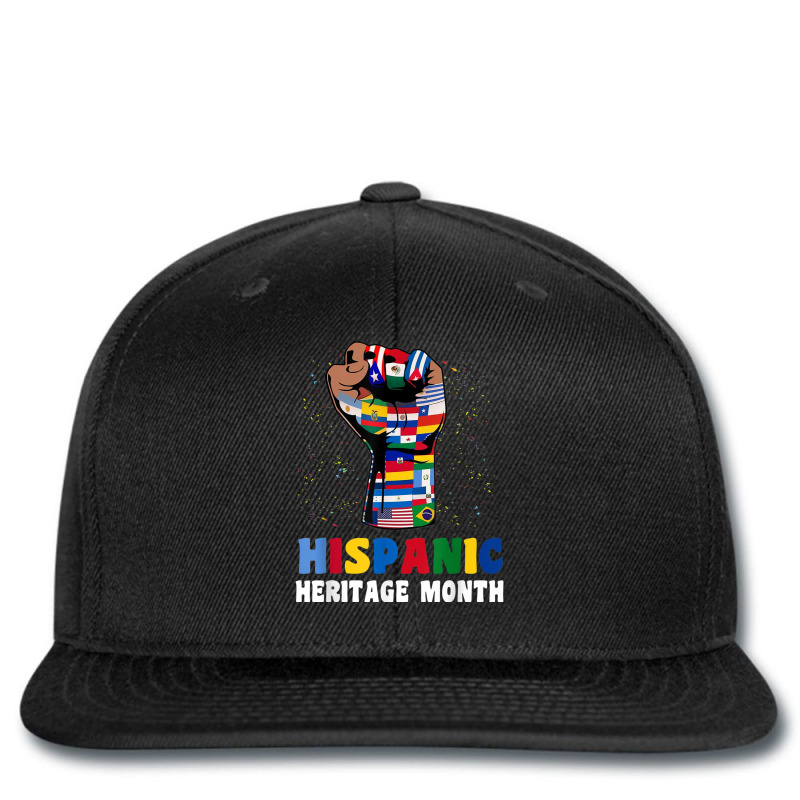 Hispanic Heritage Month Colorful Countries Flags Latinx Hand Printed hat by Sombre | Artistshot