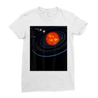 Solar System Eight Planets In Space T Shirt Ladies Fitted T-shirt | Artistshot