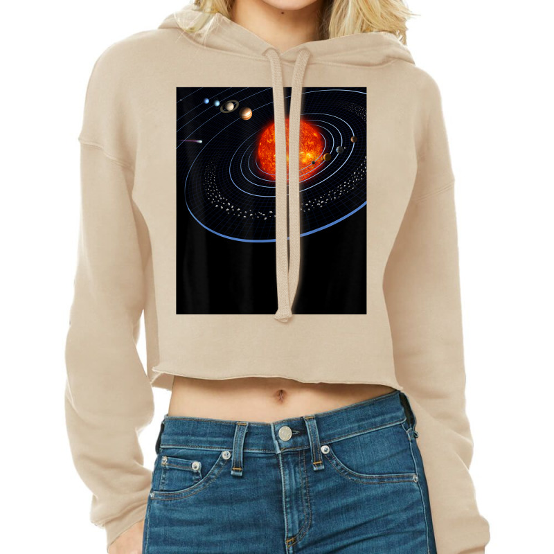 Solar System Eight Planets In Space T Shirt Cropped Hoodie by cm-arts | Artistshot