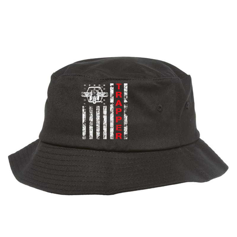 Trapping With An American Flag And A Coyote Trap Bucket Hat | Artistshot