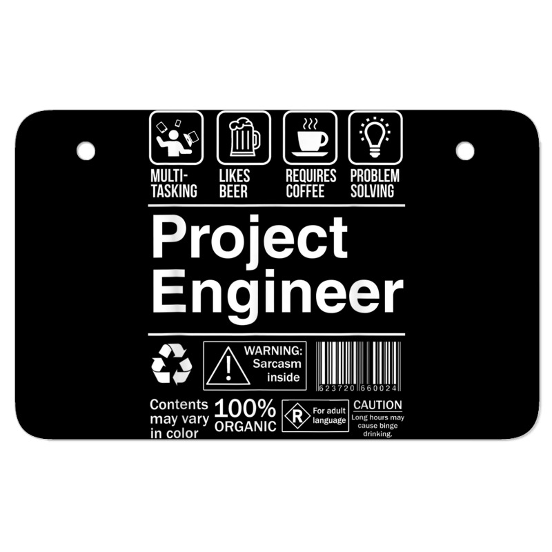 Project Engineer Product Label T Shirt Atv License Plate | Artistshot