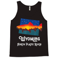 Trout Fly Fishing Nature North Platte River Mountain Sunset Tank Top | Artistshot