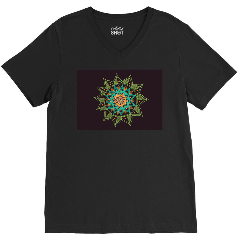 Mandala Forest V-Neck Tee by Agrim | Artistshot