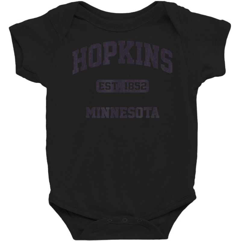 Hopkins Minnesota Mn Vintage State Athletic Style Baby Bodysuit | Artistshot