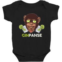 Ginpanse, Ginpanse Vintage, Ginpanse Art, Ginpanse Painting, Gin, Pans Baby Bodysuit | Artistshot