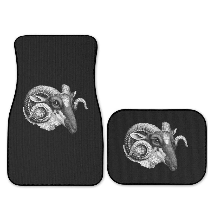 Profile Of A Ram, Profile Of A Ram Art, Profile Of A Ram Vintage, Prof Full Set Car Mats | Artistshot