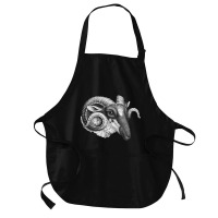 Profile Of A Ram, Profile Of A Ram Art, Profile Of A Ram Vintage, Prof Medium-length Apron | Artistshot