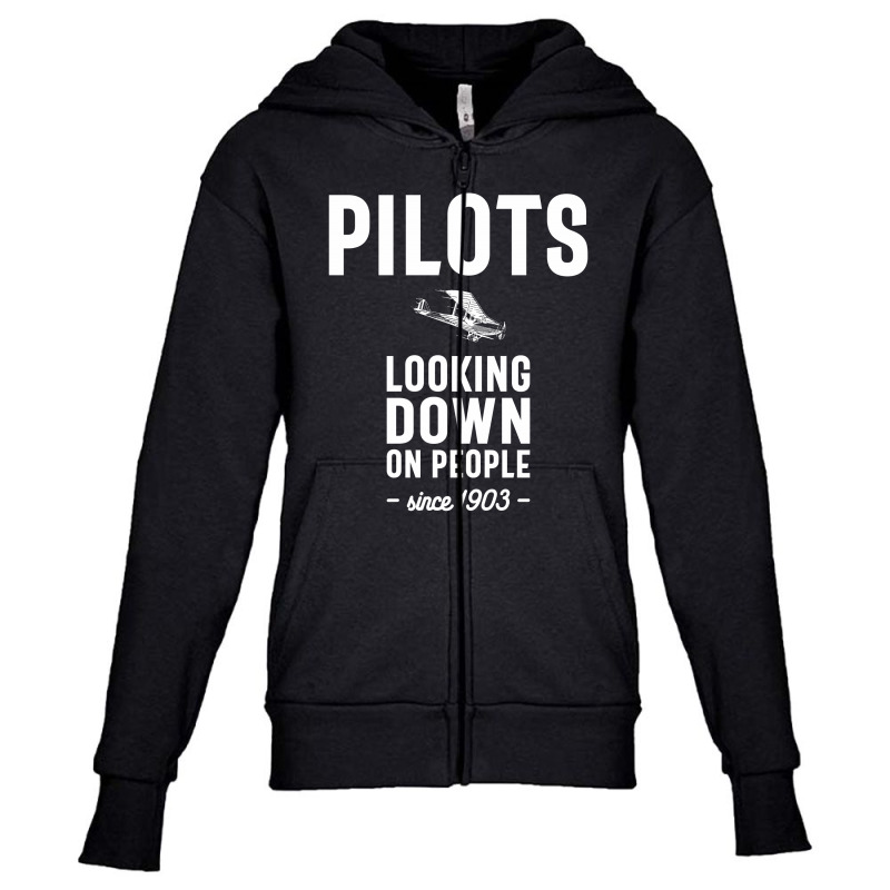 Pilots - Looking Down On People Since 1903 Youth Zipper Hoodie by cidolopez | Artistshot