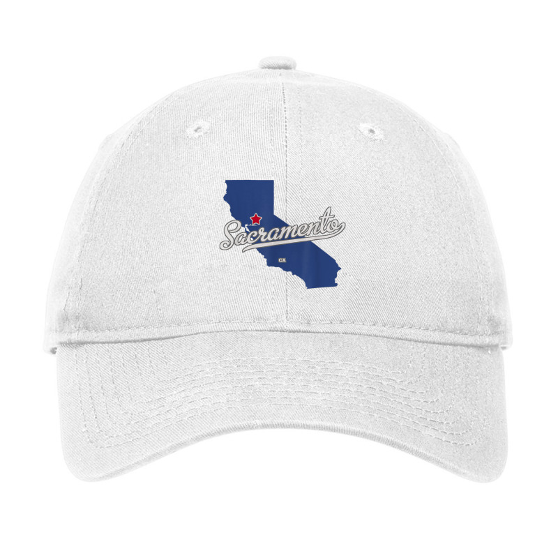 Sacramento California Ca Map T Shirt Adjustable Cap | Artistshot