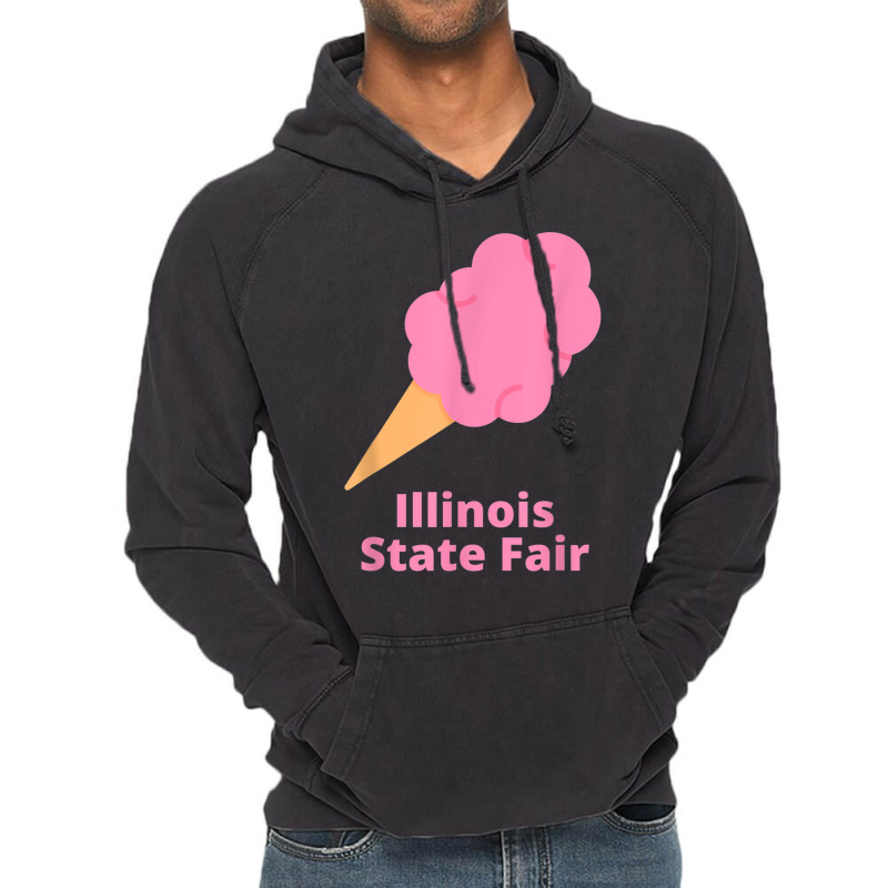 Illinois State Fair Pink Cotton Candy County Fair Vintage Hoodie by Uniform | Artistshot