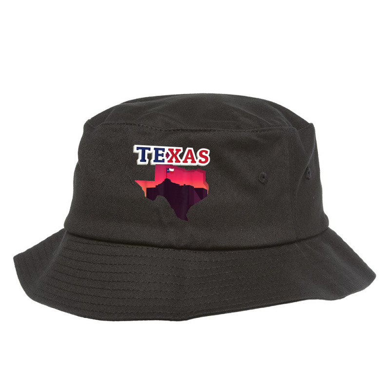 State Of Texas Map With State Flag Bucket Hat by cm-arts | Artistshot