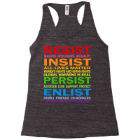 Lgbt Resist Insist Persist Enlist Hillary Mantra T Shirt Racerback Tank | Artistshot