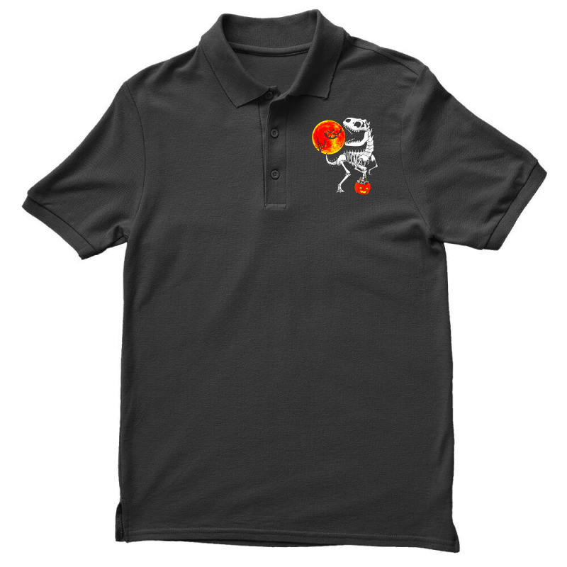 Halloween Dinosaur T Rex Skeleton Men's Polo Shirt | Artistshot