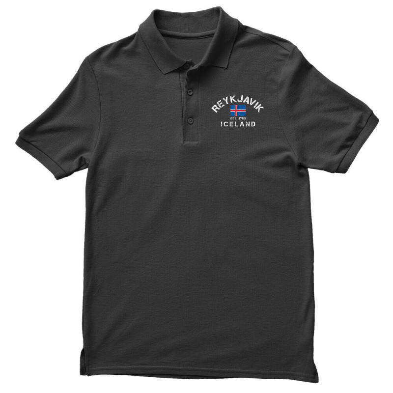 Reykjavik Iceland Est. 1785 Flag Souvenir Gift T Shirt Men's Polo Shirt by cm-arts | Artistshot