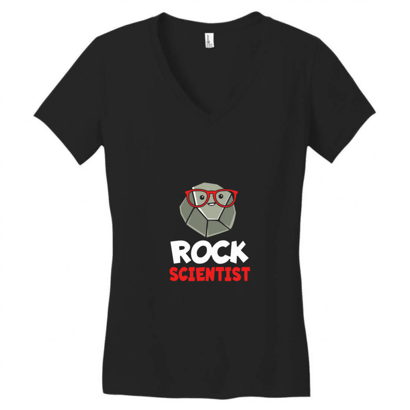 Rock Scientist Funny Geologist Rock Collector Women's V-Neck T-Shirt by JeffereyGrimes | Artistshot