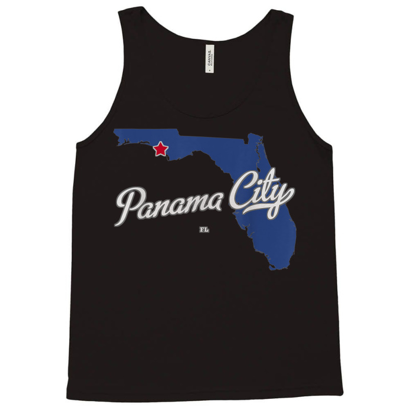 Panama City Florida Fl Map Tank Top by Fashlaza | Artistshot