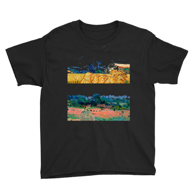 Famous Paintings T  Shirt Van Gogh Vs Claude Monet Impressionist Maste Youth Tee by cm-arts | Artistshot